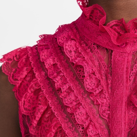 New Alice + Olivia Rheba Sleeveless Lace Top - Picture 6 of 10